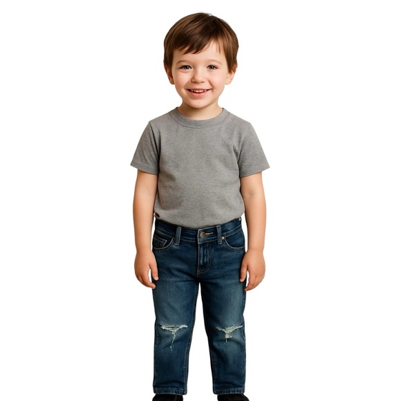 Levi's 511 Slim Jeans Boys Kids 5 Blue Denim Distressed Casual Classic Dark Wash - Picture 1 of 12